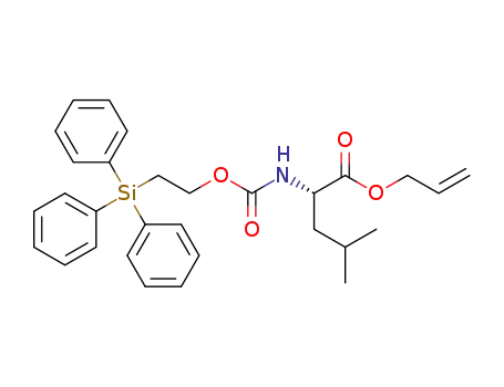 Molecular Structure of 1310360-92-9 (N-(2-(triphenylsilyl)ethoxy)carbonyl-L-leucine allyl ester)
