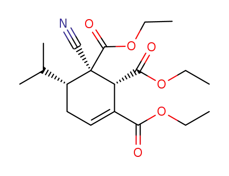 (1R,2R,6R)-triethyl 1-cyano-6-isopropylcyclohex-3-ene-1,2,3-tricarboxylate