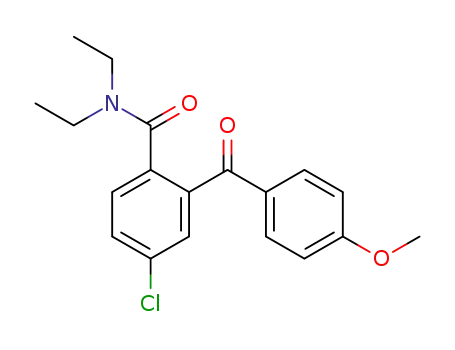 Molecular Structure of 1321616-99-2 (4-chloro-N,N-diethyl-2-(4-methoxybenzoyl)benzamide)