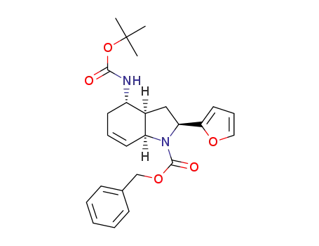 benzyl (2S,3aR,4S,7aS)-4-[(tert-butoxycarbonyl)amino]-2-(furan-2-yl)-2,3,3a,4,5,7a-hexahydro-1H-indole-1-carboxylate