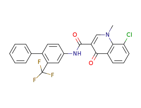 8-chloro-1-methyl-4-oxo-N-(2-(trifluoromethyl)-4-biphenylyl)-1,4-dihydro-3-quinolinecarboxamide
