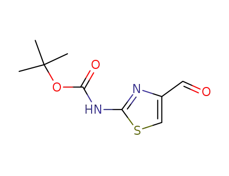 Molecular Structure of 494769-34-5 ((4-Formylthiazol-2-yl)carbamic acid tert-butyl ester)