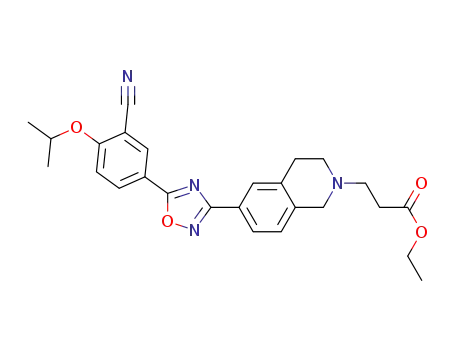 ethyl 3-(6-(5-(3-cyano-4-isopropoxyphenyl)-1,2,4-oxadiazol-3-yl)-3,4-dihydroisoquinolin-2(1H)-yl)propanoate