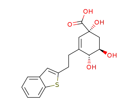 (1R,4R,5R)-3-(2-(benzo[b]thiophen-2-yl)ethyl)-1,4,5-trihydroxycyclohex-2-ene-1-carboxylic acid