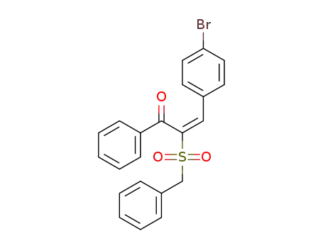 Molecular Structure of 1370519-50-8 ((E)-2-(benzylsulfonyl)-3-(4-bromophenyl)-1-phenylprop-2-en-1-one)