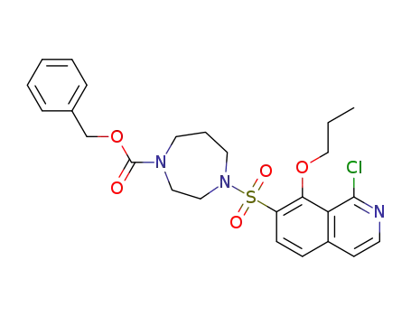 4-(1-chloro-8-propoxy-isoquinoline-7-sulfonyl)-[1,4]diazepane-1-carboxylic acid benzyl ester