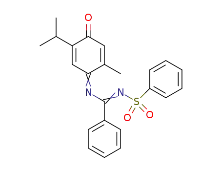 N-(5-isopropyl-2-methyl-4-oxocyclohexa-2,5-dien-1-ylidene)-N'-(phenylsulfonyl)benzenecarboximidamide