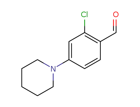 Molecular Structure of 886501-12-8 (2-CHLORO-4-PIPERIDIN-1-YL-BENZALDEHYDE)