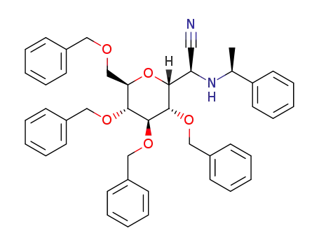 (R)-2-((S)-1-phenylethylamino)-2-C-(2,3,4,6-tetra-O-benzyl-α-D-glucopyranosyl)acetonitrile