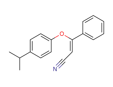 Molecular Structure of 1395087-33-8 ((Z)-3-(4-isopropylphenoxy)-3-phenylacrylonitrile)