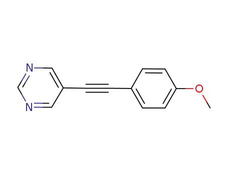 Molecular Structure of 1252609-00-9 (5-((4-methoxyphenyl)ethynyl)pyrimidine)