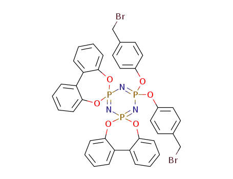 1,1,3,3-tetraphenylyloxy-5,5-bis(4-bromomethylphenoxy)cyclotriphosphazene