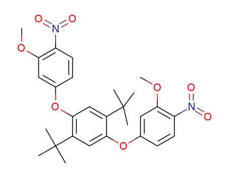 Molecular Structure of 1381864-10-3 (1,4-bis(3-methoxy-4-nitrophenoxy)2,5-di-tertbutylbenzene)