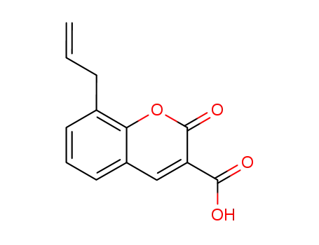 Molecular Structure of 82119-77-5 (8-Allyl-2-oxo-2H-1-benzopyran-3-carboxylic acid)