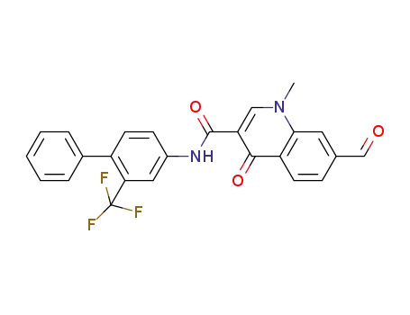7-formyl-1-methyl-4-oxo-N-(2-(trifluoromethyl)biphenyl-4-yl)-1,4-dihydroquinoline-3-carboxamide