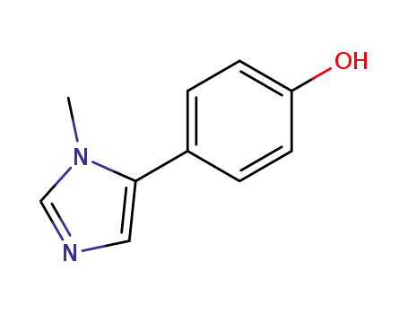 Molecular Structure of 74730-75-9 (4-(1-Methyl-5-imidazolyl)phenol)