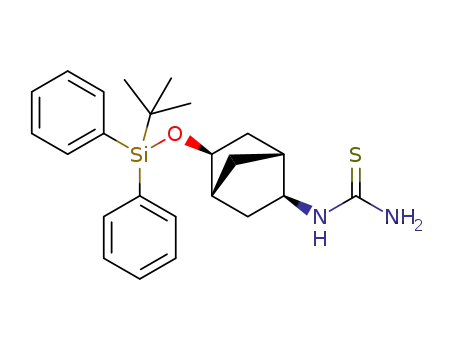 Molecular Structure of 1191465-55-0 (1-((1R,2S,4R,5S)-5-(tert-butyldiphenylsilyloxy)bicyclo[2.2.1]heptan-2-yl)thiourea)