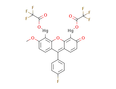 9-(4-fluorophenyl)-6-methoxy-3-fluorone-2,5-dimercuric trifluoroacetate