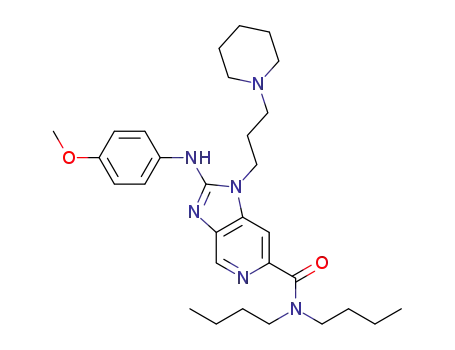 N,N-dibutyl-2-((4-methoxyphenyl)amino)-1-(3-(piperidin-1-yl)propyl)-1H-imidazo[4,5-c]pyridine-6-carboxamide