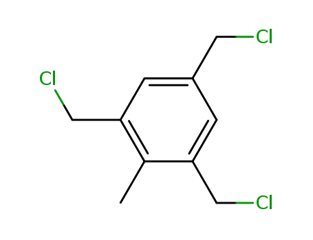 Molecular Structure of 20902-16-3 (Benzene, 1,3,5-tris(chloromethyl)-2-methyl-)