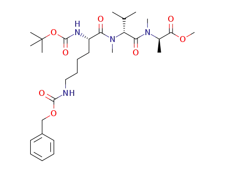 methyl N<sub>2</sub>-[(tert-butoxy)carbonyl]-N<sub>6</sub>-[(phenylmethoxy)carbonyl]-L-lysyl-N-methyl-D-valyl-N-methyl-D-alaninate