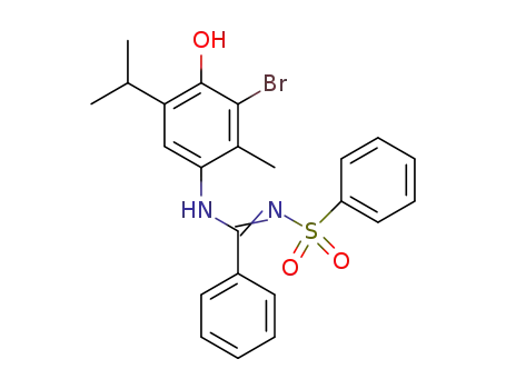 N-(3-bromo-4-hydroxy-5-isopropyl-2-methylphenyl)-N'-(phenylsulfonyl)benzenecarboximidamide