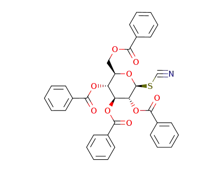 Molecular Structure of 158419-88-6 (2,3,4,6-tetra-O-benzoyl-β-D-glucopyranosyl thiocyanate)