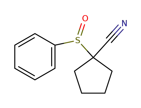 1-(phenylsulfinyl)cyclopentanecarbonitrile