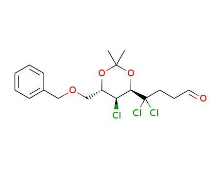 4-((4R,5S,6S)-6-(benzyloxymethyl)-5-chloro-2,2-dimethyl-1,3-dioxan-4-yl)-4,4-dichlorobutanal