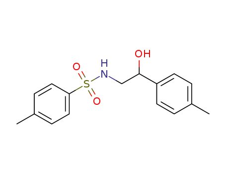 Molecular Structure of 502878-46-8 (Benzenesulfonamide, N-[2-hydroxy-2-(4-methylphenyl)ethyl]-4-methyl-)