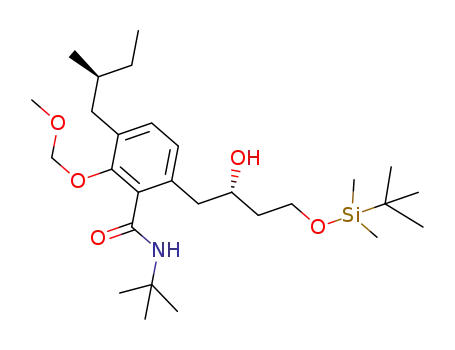N-tert-butyl-6-[(S)-4-(tert-butyldimethylsilyloxy)-2-hydroxybutyl]-2-(methoxymethoxy)-3-((S)-2-methylbutyl)benzamide