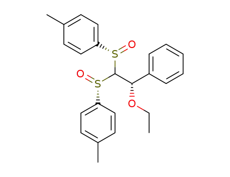 Molecular Structure of 1318795-24-2 ((S(S),S(S),2S)-1,1-bis-p-tolylsulfinyl-2-ethoxy-2-phenylethane)