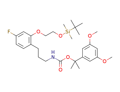 Carbamic acid,
[3-[2-[2-[[(1,1-dimethylethyl)dimethylsilyl]oxy]ethoxy]-4-fluorophenyl]prop
yl]-, 1-(3,5-dimethoxyphenyl)-1-methylethyl ester