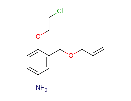 Molecular Structure of 1312603-46-5 (3-(allyloxymethyl)-4-(2-chloroethoxy)benzenamine)
