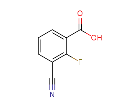 Molecular Structure of 219519-77-4 (3-cyano-2-fluorobenzoic acid)