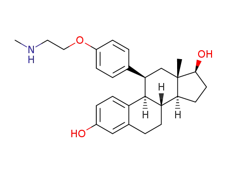 11β-[4-(2-methylamino-ethoxy)-phenyl]-estra-1,3,5(10)-triene-3,17β-diol