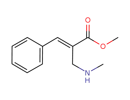 Molecular Structure of 1021167-64-5 ((E)-methyl-2-((methylamino)methyl)-3-phenylacrylate)