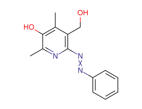 Molecular Structure of 1350748-88-7 (5-(hydroxymethyl)-2,4-dimethyl-6-(phenyldiazenyl)pyridin-3-ol)