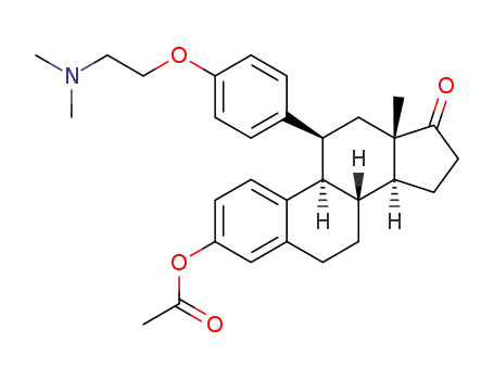 3-acetoxy-11β-[4-(2-dimethylamino-ethoxy)-phenyl]-estra-1,3,5(10)-triene-17-one