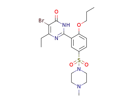 5-bromo-6-ethyl-2-[2-propoxy-5-(4-methyl-1-piperazinylsulfonyl)phenyl]pyrimidin-4(3H)-one