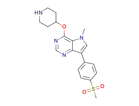 5-methyl-7-(4-methanesulfonylphenyl)-4-(piperidin-4-yloxy)-5H-pyrrolo[3,2-d]pyrimidine