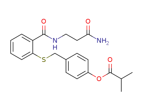 N-{2-[4-(isopropylcarbonyl-oxy)benzylthio]benzoyl}-β-alaninamide