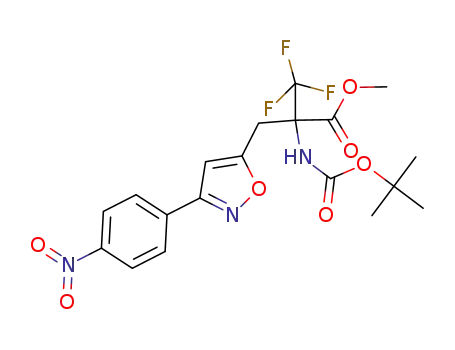 methyl 2-[(tert-butoxycarbonyl)amino]-3,3,3-trifluoro-2-{[3-(4-nitrophenyl)isoxazol-5-yl]methyl}propanoate