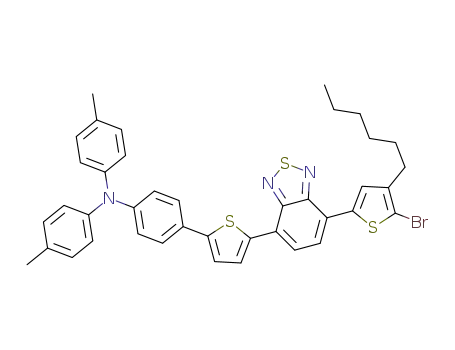 4-(5-(N,N-di-p-tolyl-4-aminophenyl)-thiophen-2-yl)-7-(5-bromo-4-hexyl-2-thienyl)-2,1,3-benzothiadiazole