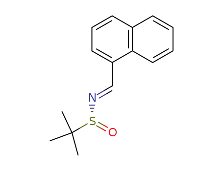 Molecular Structure of 451503-13-2 ((R)-(-)-2-methyl-N-[(1E)-1-naphthalenylmethylene]-2-propanesulfinamide)