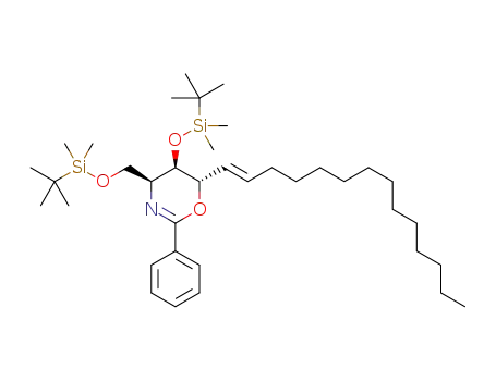 (4S,5R,6S)-5-(tert-butyldimethylsilyloxy)-4-[(tert-butyldimethylsilyloxy)methyl]-2-phenyl-6-(tetradec-1-enyl)-5,6-dihydro-4H-1,3-oxazine