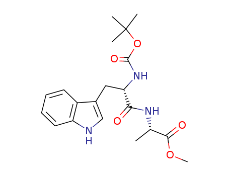 methyl 2-[[3-(1H-indol-3-yl)-2-(tert-butoxycarbonylamino)propanoyl]amino]propanoate cas  63430-66-0