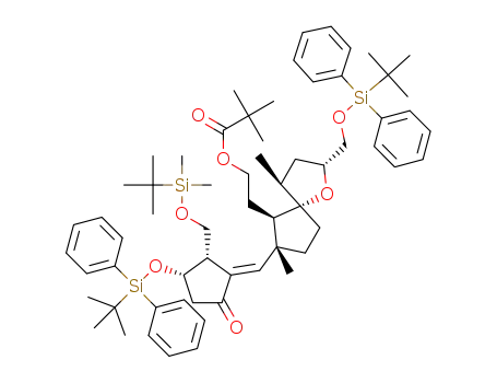 2-[(2R,4S,5S,6R,7R)-7-[(E)-((2S,3S)-2-tert-butyldimethylsilyloxymethyl-3-tert-butyldiphenylsilyloxy-5-oxocyclopentylidene)methyl]-2-tert-butyldiphenylsilyloxymethyl-4,7-dimethyl-1-oxaspiro[4.4]non-6-yl]ethyl 2,2-dimethylpropanoate