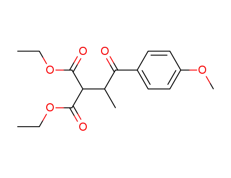 Molecular Structure of 539820-72-9 (Propanedioic acid, [2-(4-methoxyphenyl)-1-methyl-2-oxoethyl]-, diethyl
ester)