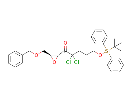 1-((2R,3S)-3-((benzyloxy)methyl)oxiran-2-yl)-5-((tert-butyldiphenylsilyl)oxy)-2,2-dichloropentan-1-one